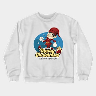 Cute Elf Merry Christmas Crewneck Sweatshirt